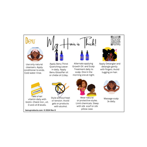 Benu Healthy Haircare Cards- Downloadable